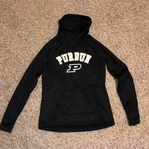 Black Purdue cowl neck sweatshirt
